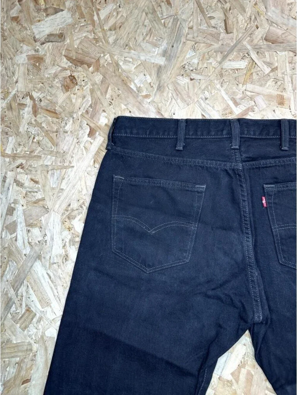 Levis 501 Original Fit Jeans Mens 38x29 Dark Wash Indigo Blue Denim Button Fly